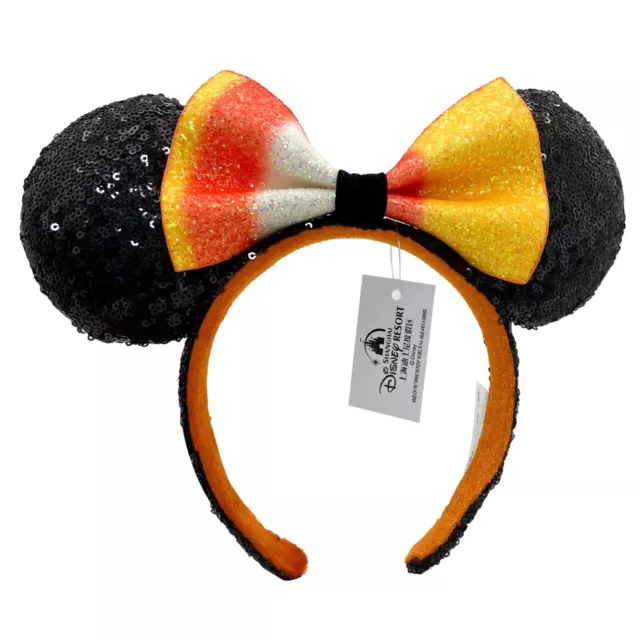 NEW Disney- Parks Ears Candy Corn Bow Minnie Mouse Ears Headband Hat 2022