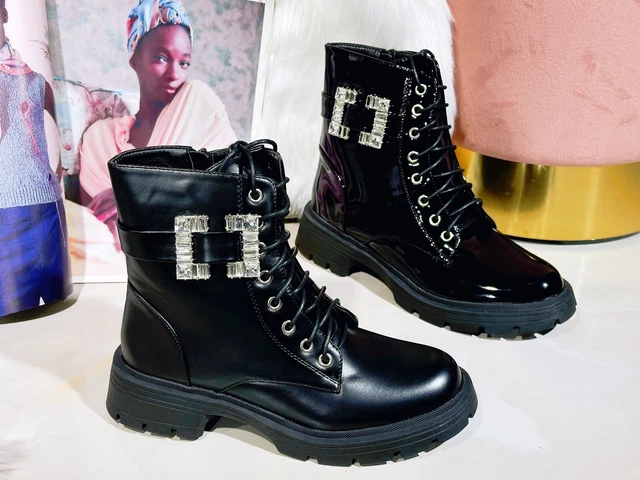 LADIES DIAMANTE BOOTS Size 4 By Mike Luff 12.00 PicClick UK