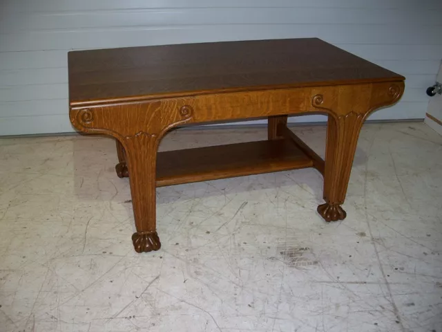 Beautiful Antique Quarter Sawn Oak Paine Partners Desk