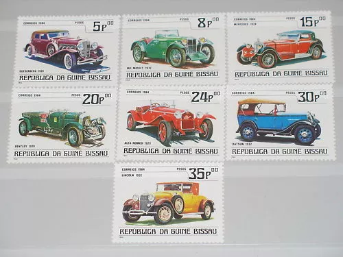 GUINEA BISSAU 1984 746-52 Block 258 545-52 Oldtimer Vintage Cars Autos MNH