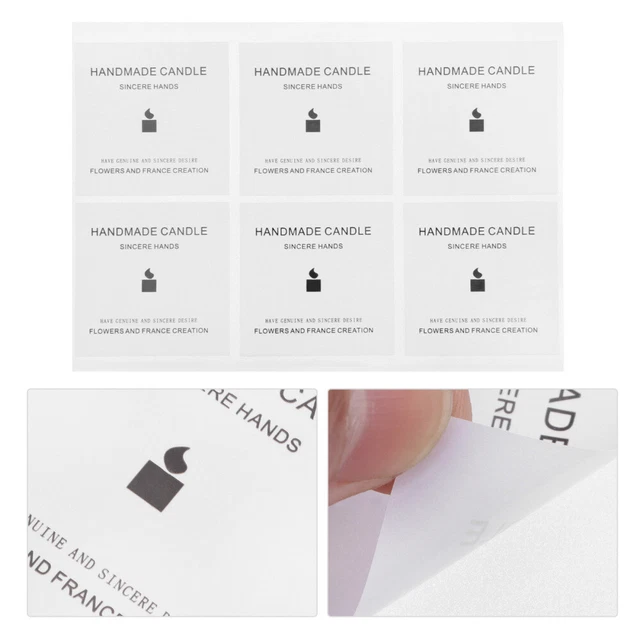 10 Pcs Kerzen-Aufkleber-Tags Warnschild Aufkleber Applikationen Handbuch