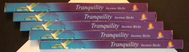 40 Sticks 5 x 8g Boxes TRANQUILITY Nature Floral Meditative Incense Bulk Kamini