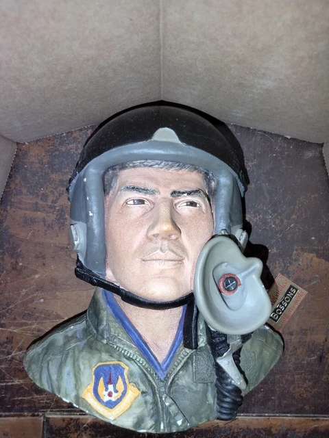 USAF Fighter Pilot Operation Desert Storm The Gulf War Bosson chalkware head