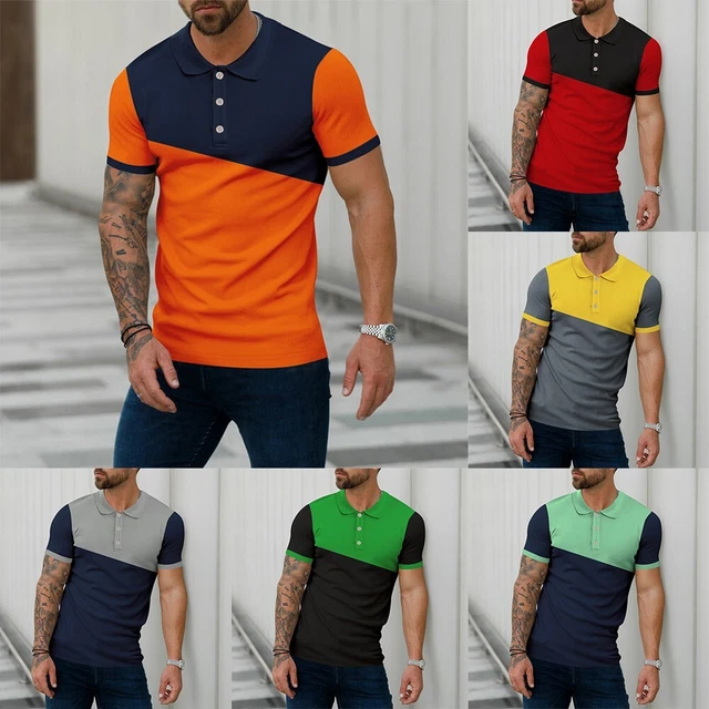 Camicia uomo a maniche corte business collo a V casual camicia casual camicetta