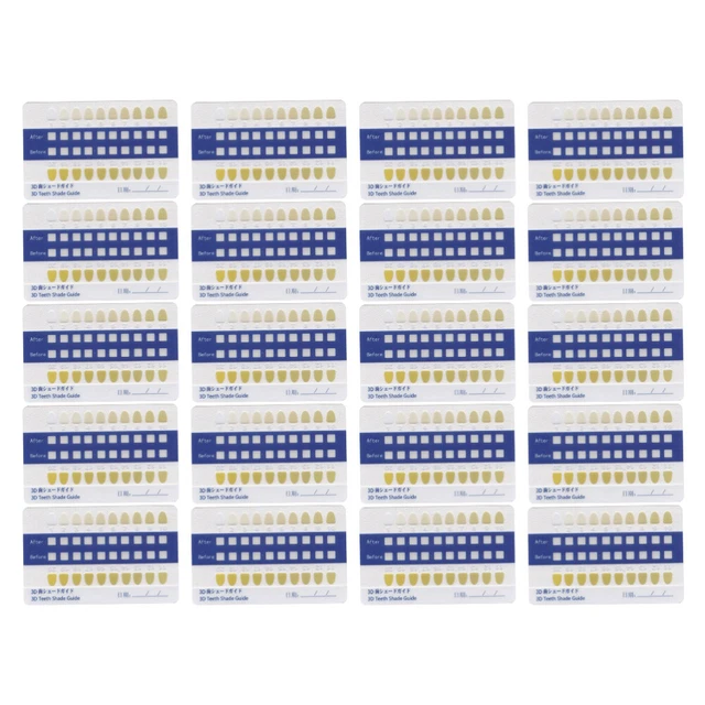 TEETH SHADE GUIDE Chart Bleaching Tooth Color for Dentist Dental Supply