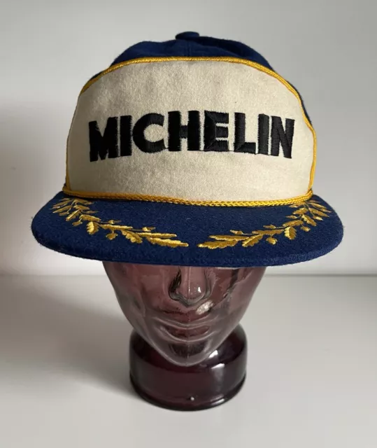 Cappello Cap Hat Pubblicitario Michelin Bibendum Vintage Racing F1 Ricamato Raro