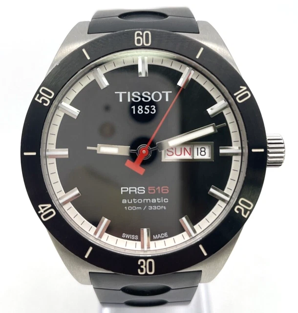 TISSOT PRS 516 T044430 A Automatic Mens Dress Watch 100M Water Resistant Black 249.99 PicClick UK