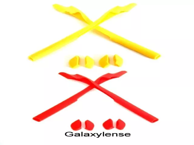 Galaxy Earsocks & Nose Pads For Oakley Half Jacket 2.0 / 2.0 XL Red/Gold 2Pair