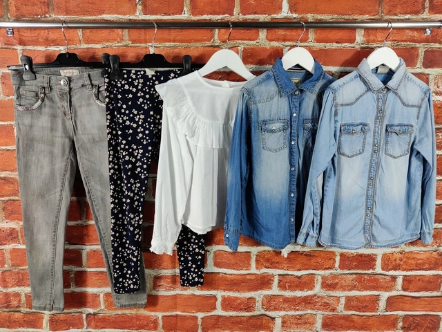 Girls Bundle Age 7-8 Years Next Zara H&M Jeans Leggings Shirt Blouse Denim 128Cm