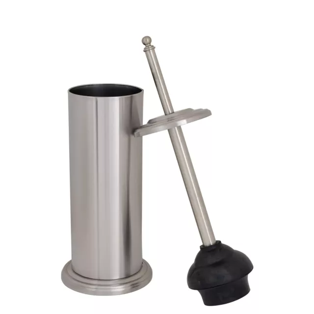 Bathroom Toilet Plunger 18.5" H x 4.9" L in Stainless Steel