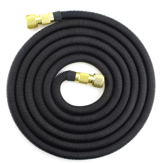 Garden Watering Hose Expandable Car Wash Telescopic Hose Pipe (Black 25FT)