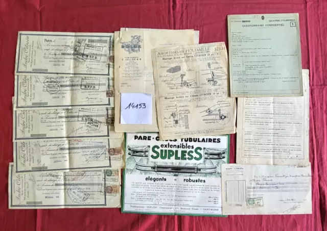 N°14153 / CITROEN  / lot de documents d'epoque 1930-1936