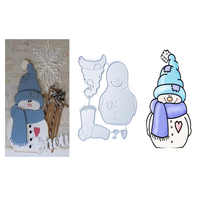 Christmas Snowman Metal Cutting Dies Stencils Scrapbooking Embossing Card Craft