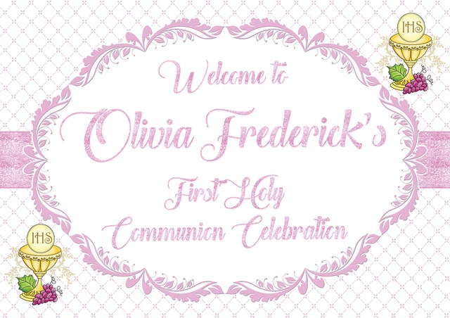 Personalized First Holy Communion Card: Daughter, Niece