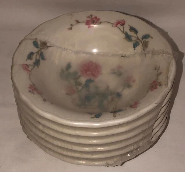 6 Syracuse Restaurant Ware *SUMMERDALE FLOWERS*6 1/4" CEREAL BOWLS*ORIGINAL WRAP