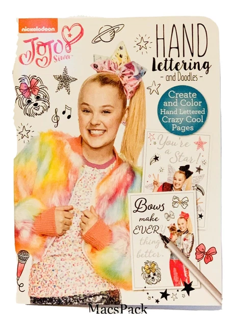 JOJO SIWA BOW Tastic Hand Lettering & Coloring Activity Book Birthday