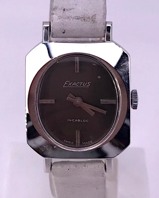 NOS EXACTUS FEMME Cal. Fe 6664 Fonctionnel Vintage Main Manuel Montre ...