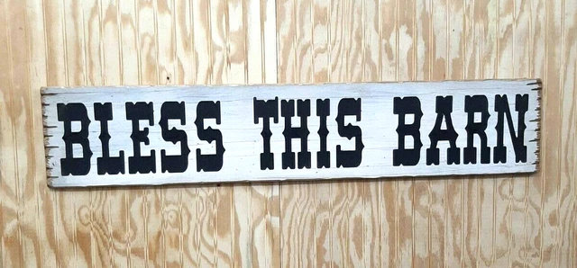 BLESS THIS BARN/Rustic Carved Wood Sign/Western décor/Bunk House/Cowboys/Cowgirl