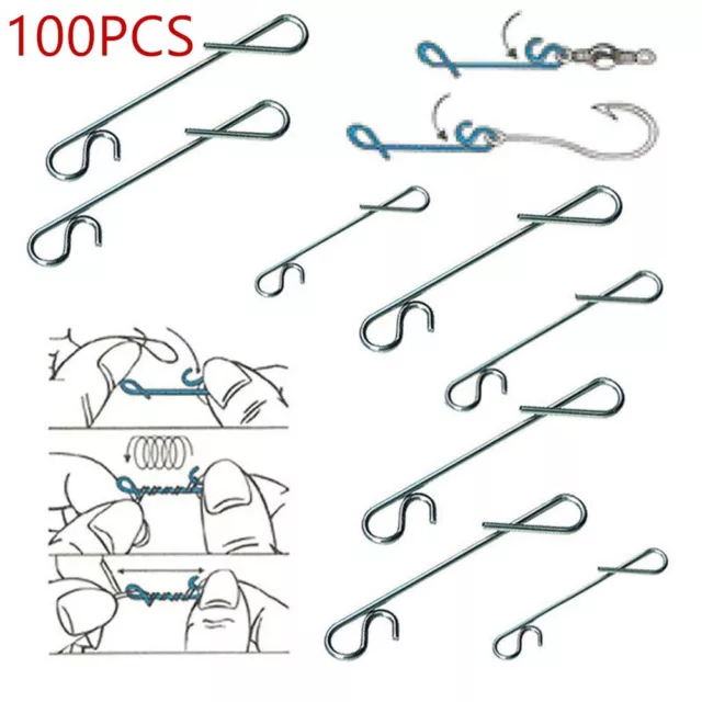 100PCS FISHING SWIVEL Heavy Duty Easy to Operate Practical Fishhooks Strong  $26.61 - PicClick AU