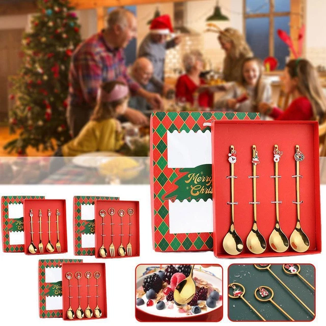 Forchetta cucchiaio Natale Capodanno casa regali di Natale stoviglie decorazione bambini VENDITA W0D7