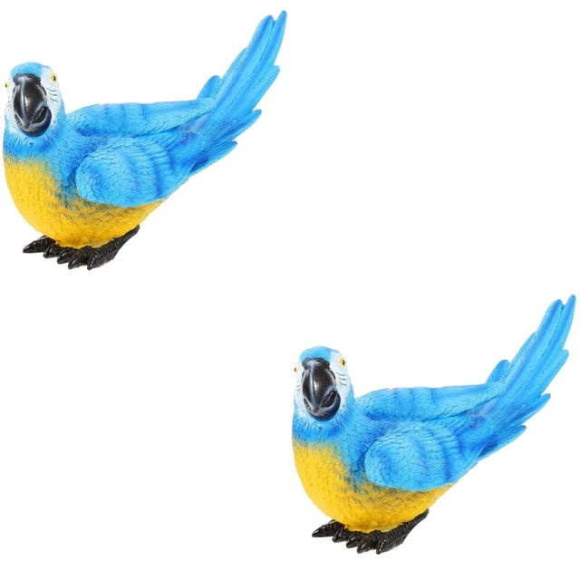 2x largement- détaillé premium perroquet jouet pour aménagement de jardin