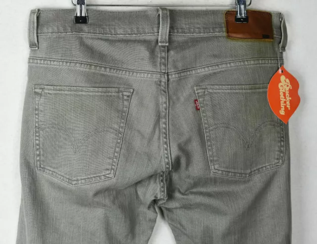 Levis 511 Herrenjeans W33 L34 schmal dünn skinny Passform Reißverschluss fliegengrau Baumwolle P8