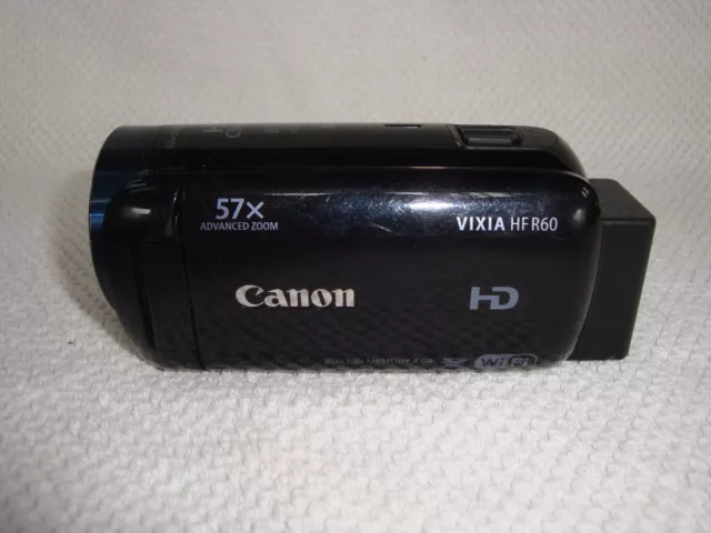 Canon VIXIA HF R60 Full HD 1080p Camcorder Black 32x Optical Zoom, UNTESTED