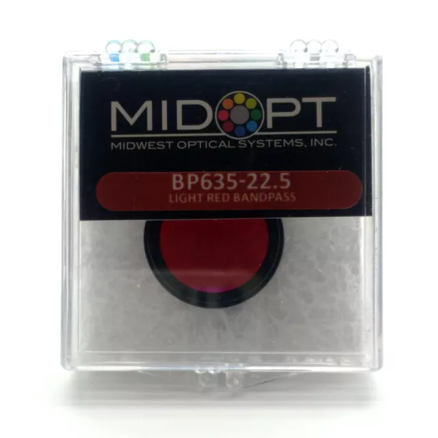 Filtre passe-bande optique Midwest BP635-22,5 LED/LASER rouge lumière, 615-645nm, M22,5 2