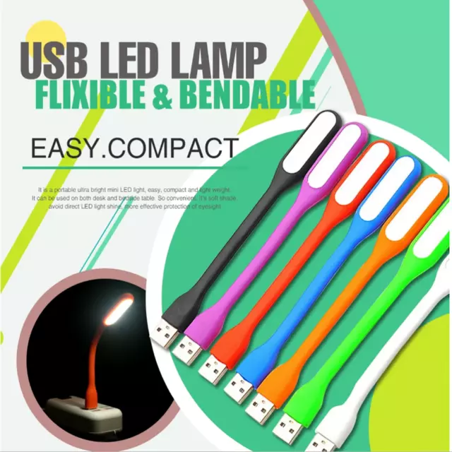 2Pack Bendable and Flexible USB LED Light Lamp for Keyboard Laptop Camping light