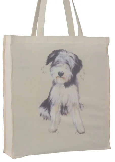Bearded Collie Splash Breed of Dog Cotton Bag Gusset Xtra Space Perfect Gift
