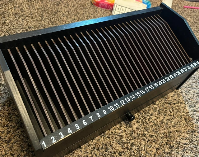 WOODEN ORGANIZER MAIL Letters & Bill Holder 31+ Day Slot Storage Bill