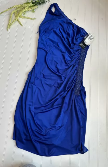 Adrianna Papell Dress Women’s Size 10 Medium M Blue NWT New $158