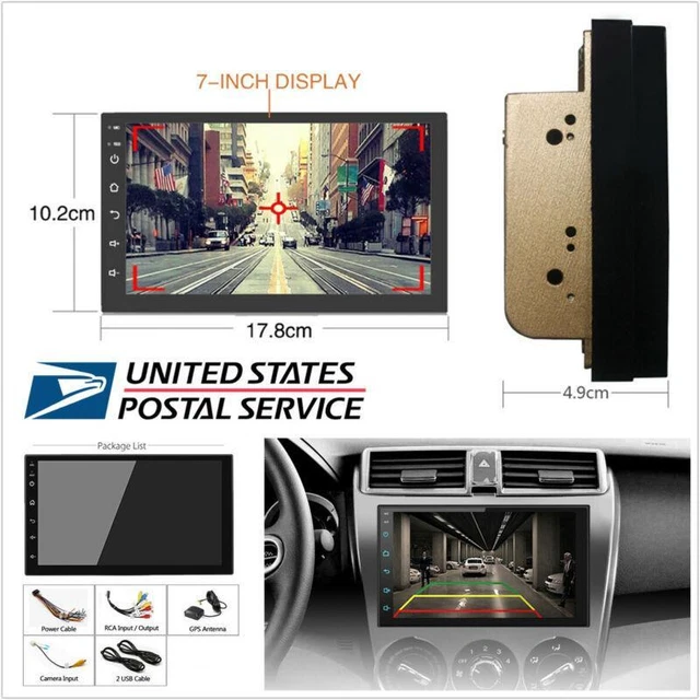 Android 9.1 2 Din 7" Touch Screen Quad-Core Car Stereo Radio GPS Wifi Navigation