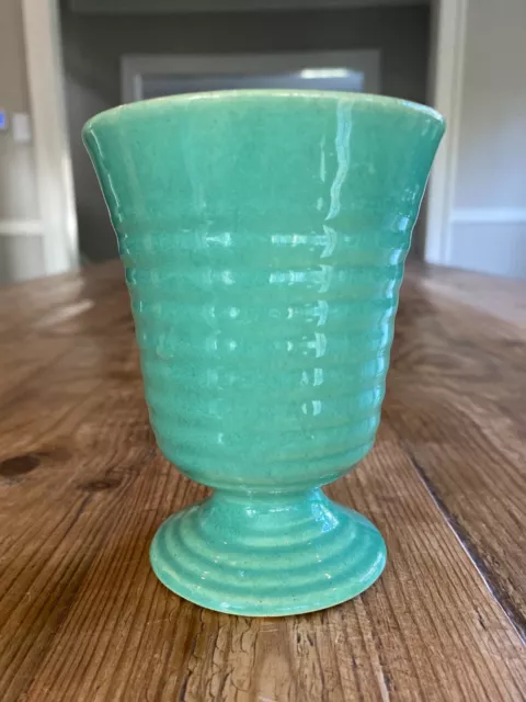 Vintage Bauer Pottery Los Angeles Ringware Jade Goblet.