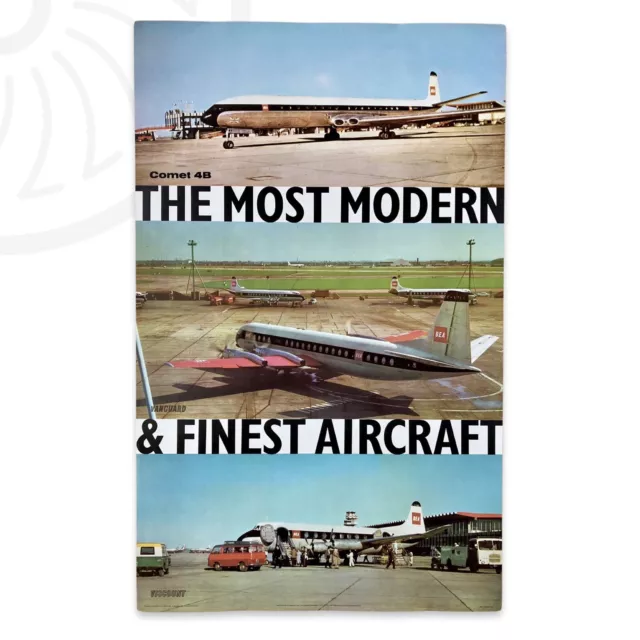Vintage poster 'The most modern & finest aircraft'  BEA British European Airways