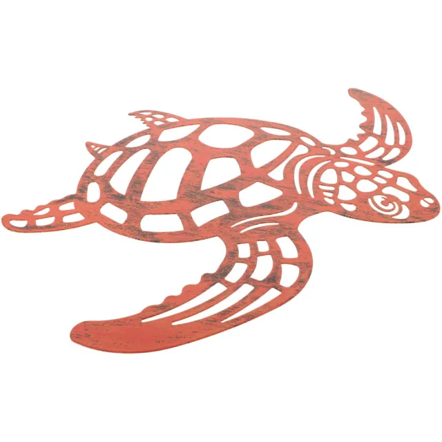 Sea Turtle Wall Sculpture Hanging Metal Animal Art Decor Outdoor