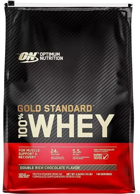 OPTIMUM NUTRITION Gold Standard 100% Whey Protein 4.54kg / 10lb /free delivery