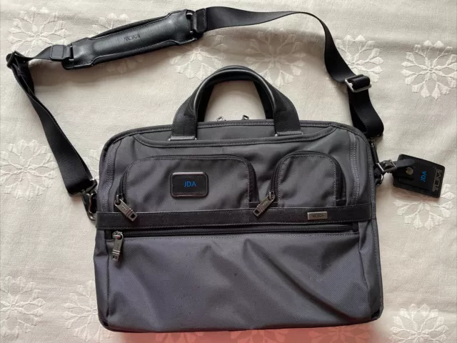 Tumi Alpha 2 T-Pass Expandable Nylon Laptop Briefcase Messenger Bag