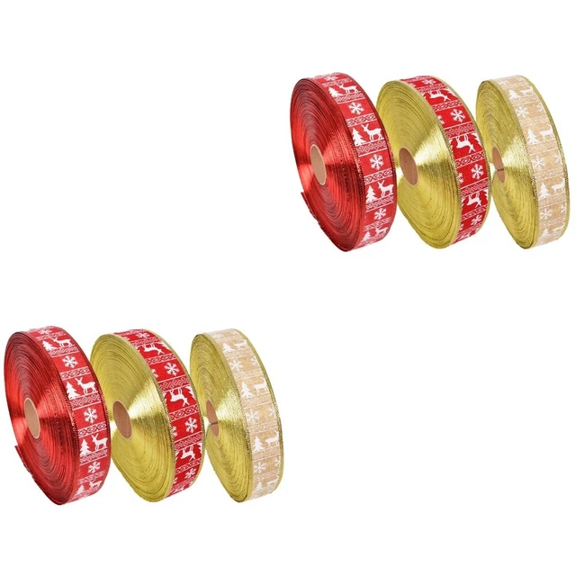 6 pcs Dekorative Band Weihnachten Bänder Urlaub Weihnachten Haar Bögen Band