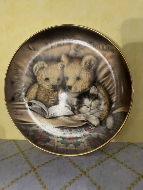 Franklin Mint Bedtime Story Sue Willis Teddy Bears Porcelain Collector Plate