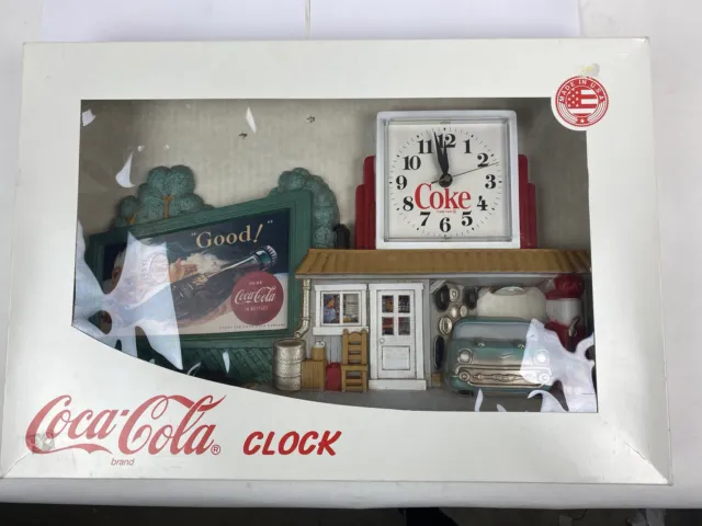 Vintage Coca Cola Billboard Gas Station Clock (Rare last edition)