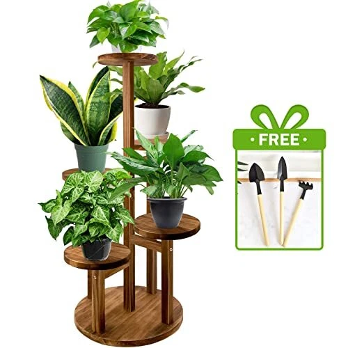 TDZWIN Plant Stand, 5 Tier Plant Stand Indoor Plant Stand Corner Plant Stands
