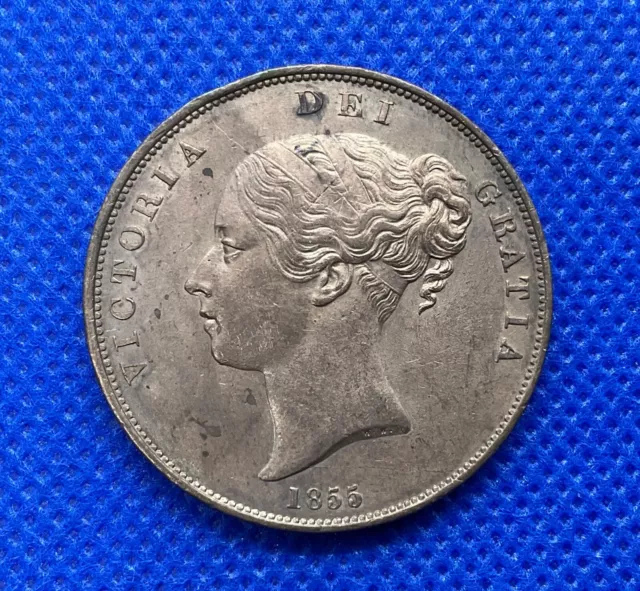 1855 Queen Victoria penny - Plain Trident