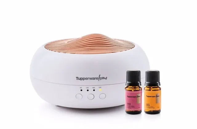 New TUPPERWARE HOME SONIC MIST Diffuser with 2 Essential Oils - Free Shipping