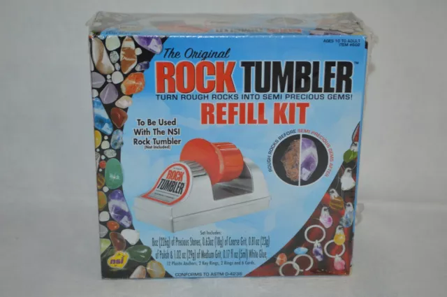Professional Complete Rock Tumbler Kit for Adults & Kids with 2 Lb Barrel,  Rocks