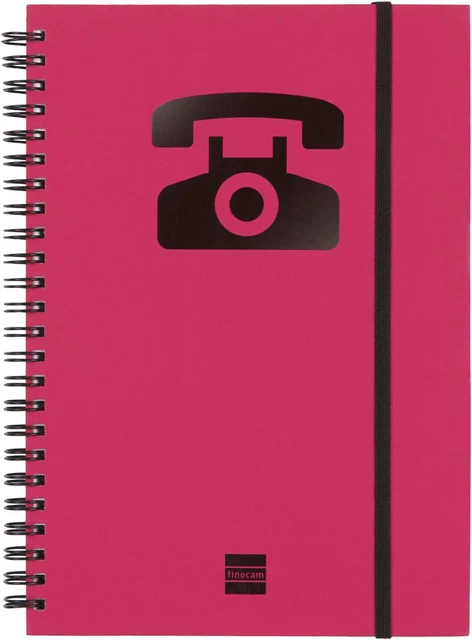- Rubrica Telefonica Phone Dina5 Spirale Doppia Magenta, Din A5 (148X210 Mm)