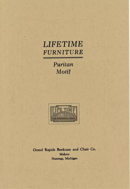 Arts Crafts Mission Lifetime Furniture - History Development / Scarce Book