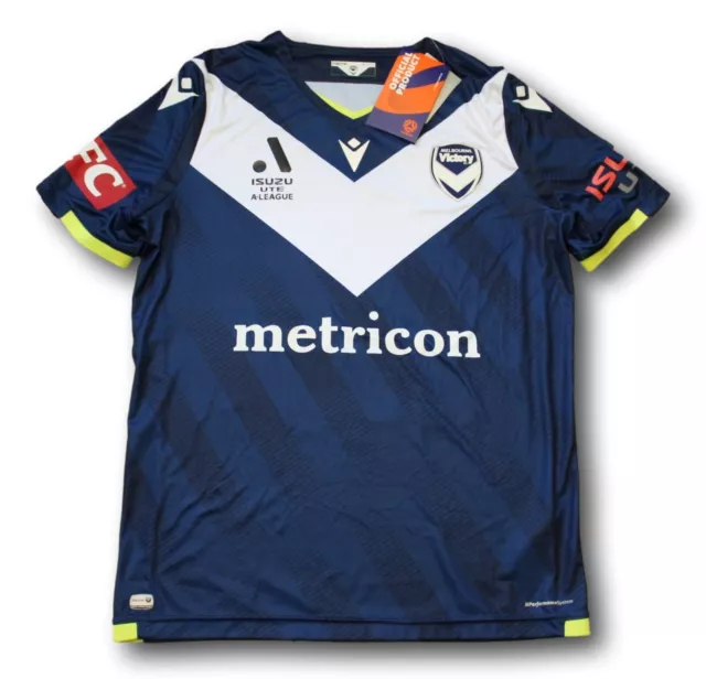 Men's 2021-22 A-League Melbourne Victory Macron Home Soccer Jersey Select Size