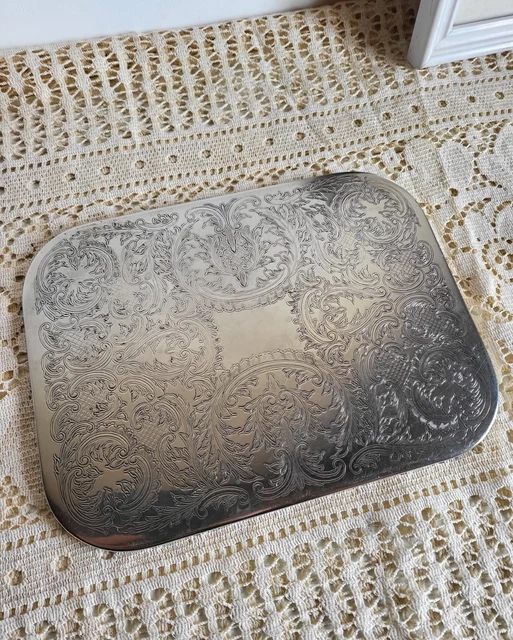 VINTAGE ANNÉES 60/70 ancien dessous de plat en métal argenté pliable EUR 22,00 - FR