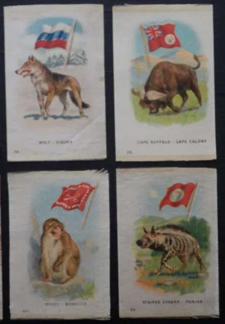 NATURAL HISTORY known as ANIMAL WITH FLAG Silks issued by ITC in 1915 3